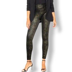 Spanx 20188R Velvet Shine Legging Black/Gold Sparkle Women's Size Small